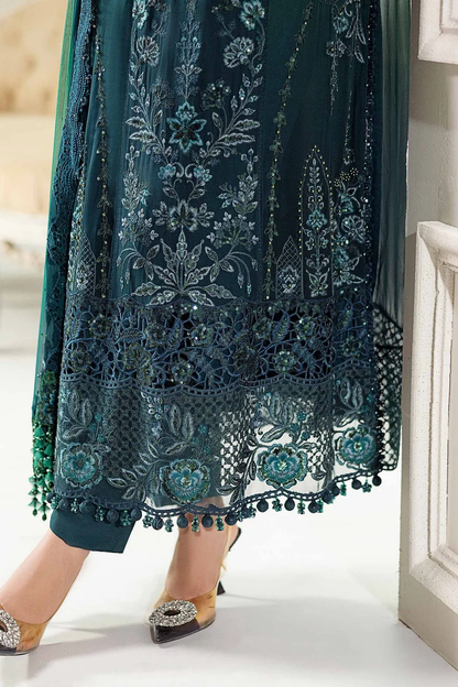 Maria.B Chiffons MPC-25-106 – Emerald Green to Teal