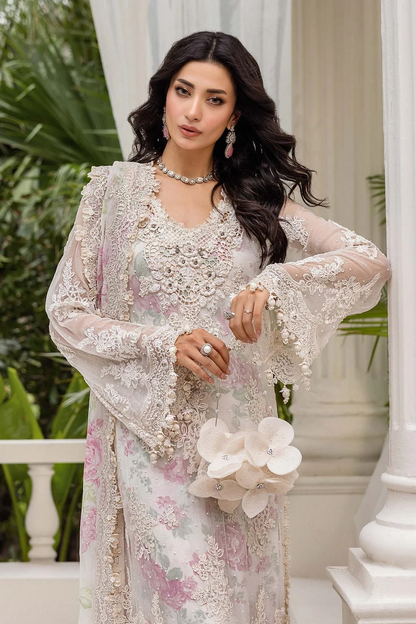 Maria.B Chiffons MPC-25-101 – Off White Rose