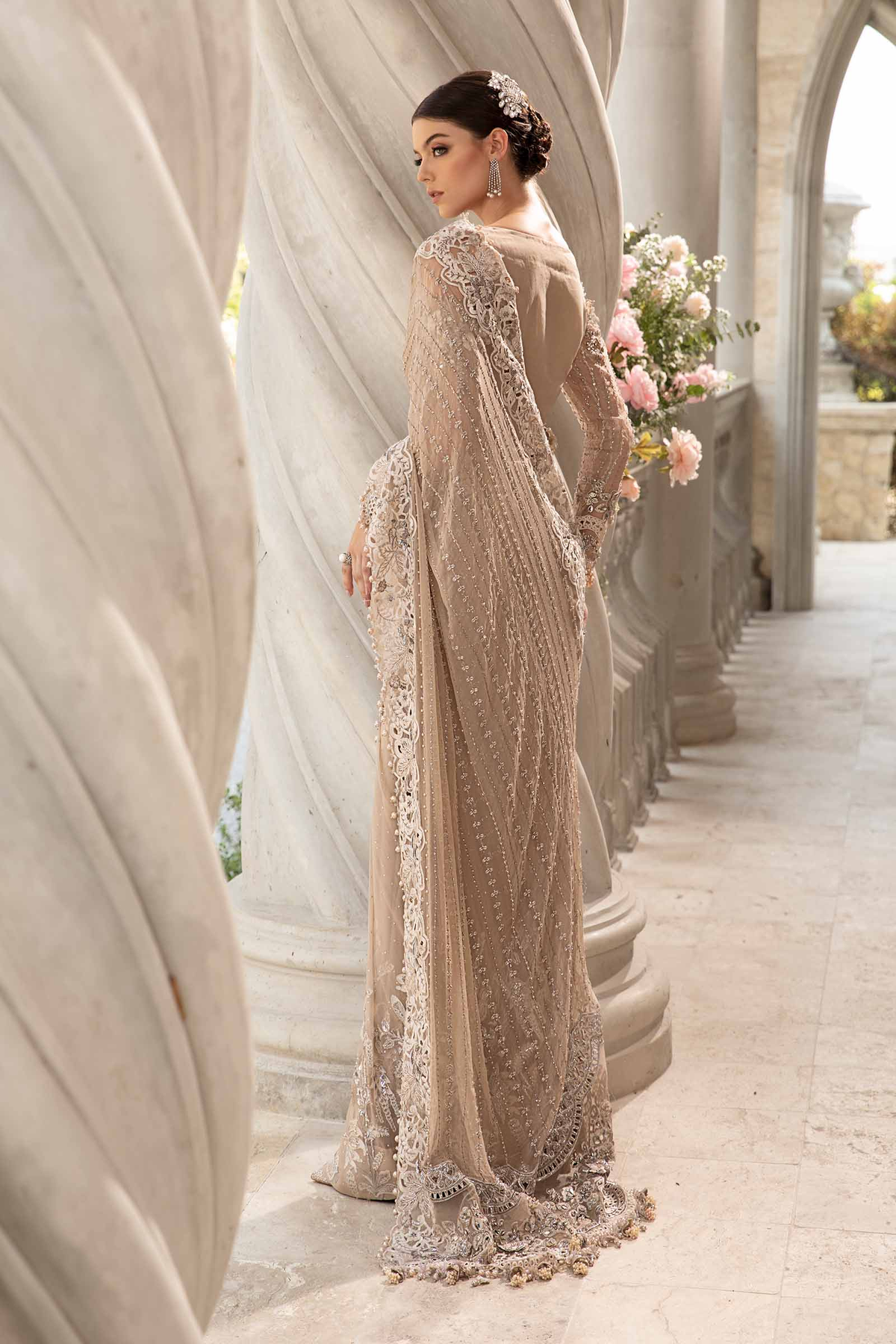 Maria.B – Mbroidered Saree BD-2801