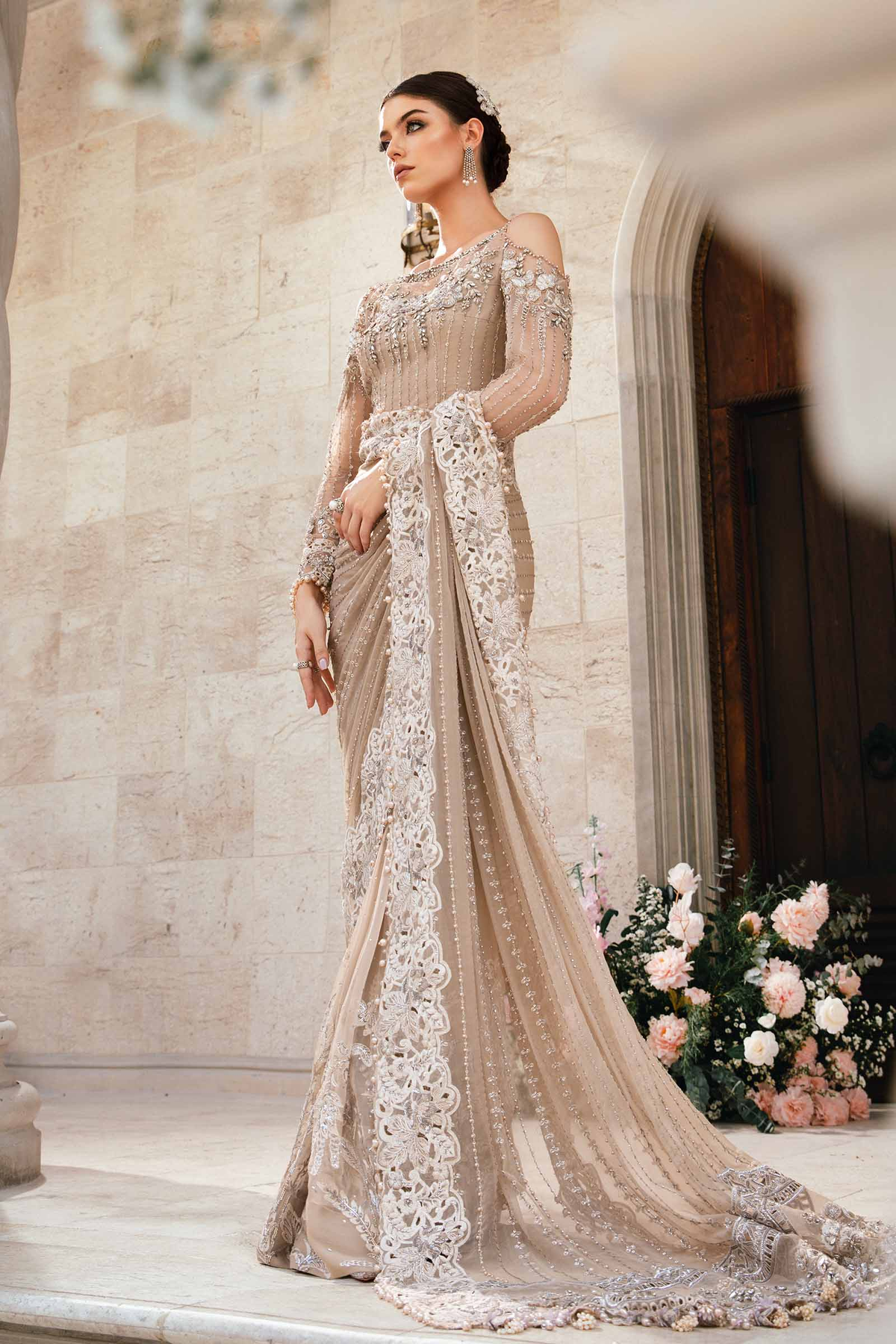 Maria.B – Mbroidered Saree BD-2801