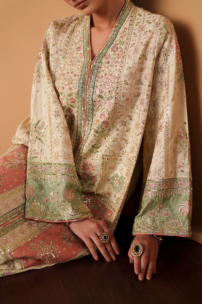 Ethnc – Matcha Kaftan Kameez Set