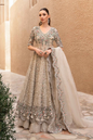 Irem FX-862 beige embroidered frock set