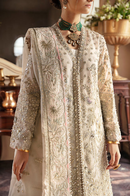 Off white embellished Pakistani wedding outfit