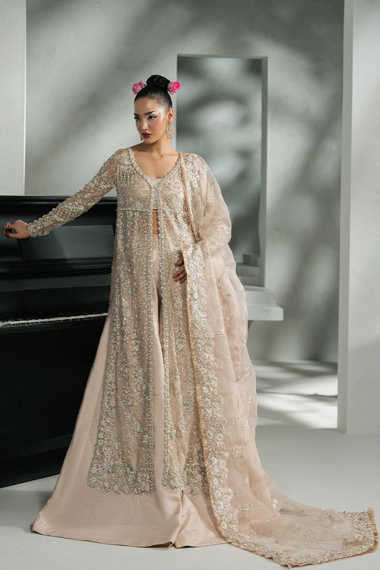 Khakaa Alicia sand-beige Pakistani formal dress