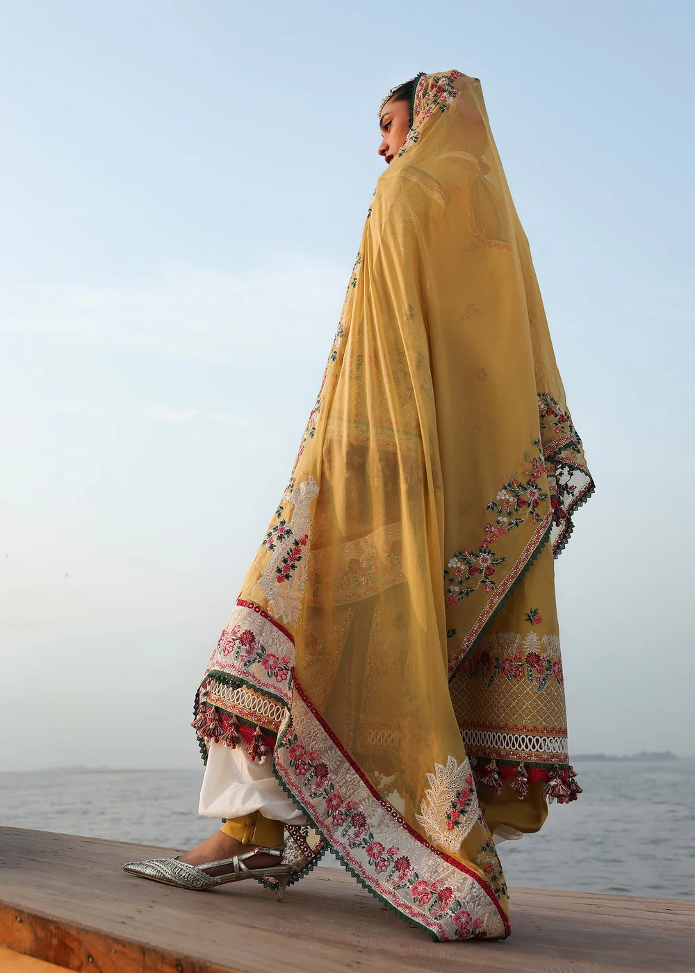 Designer Pakistani lawn suit for summer and Eid