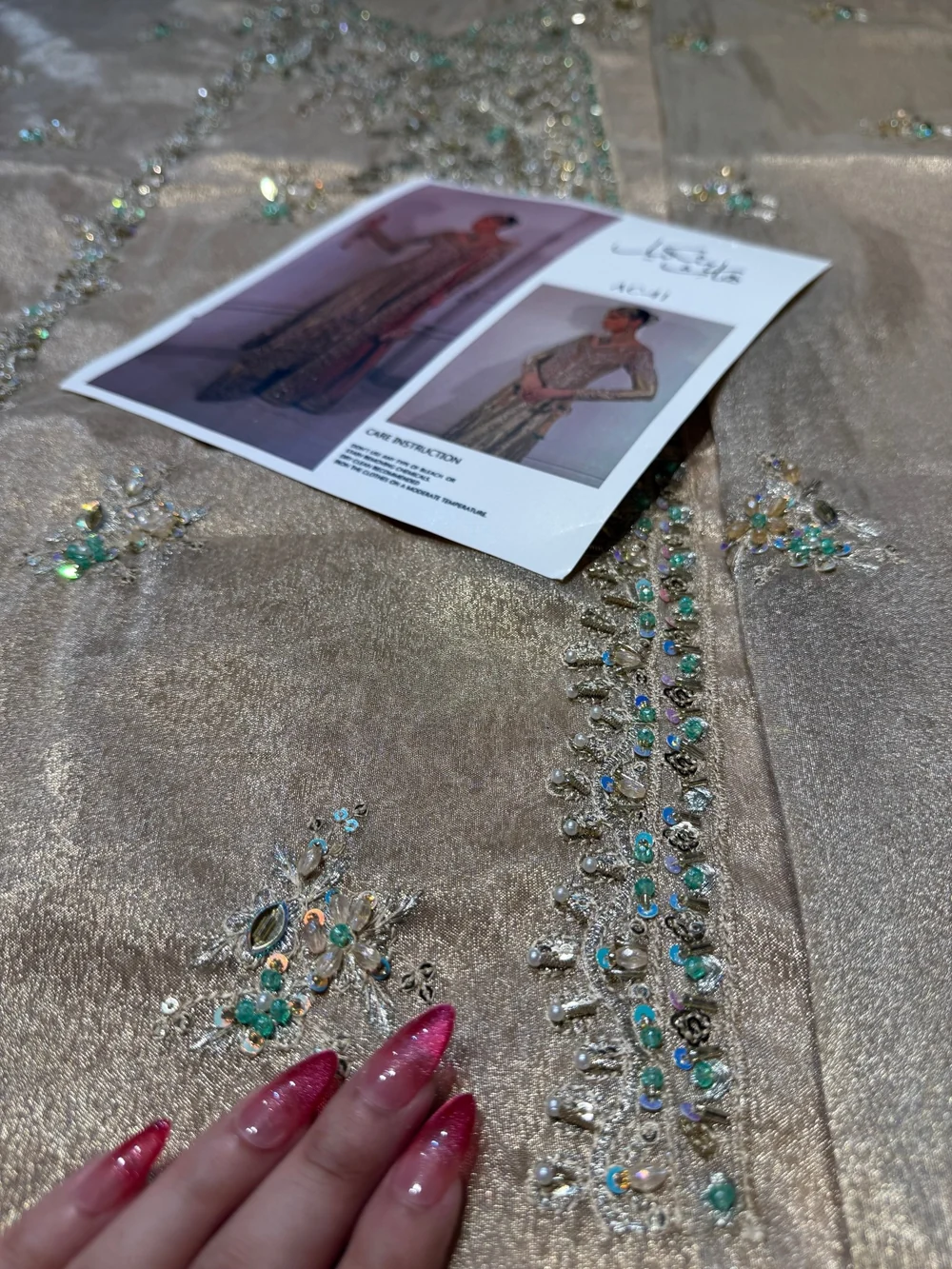 Pakistani wedding guest dress in champagne gold