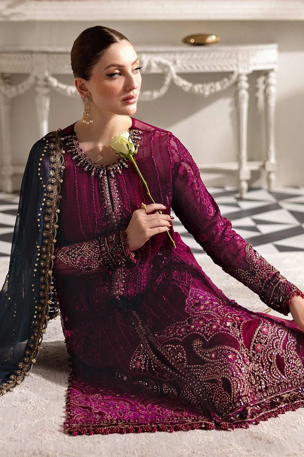 Maria.B inspired magenta formal outfit