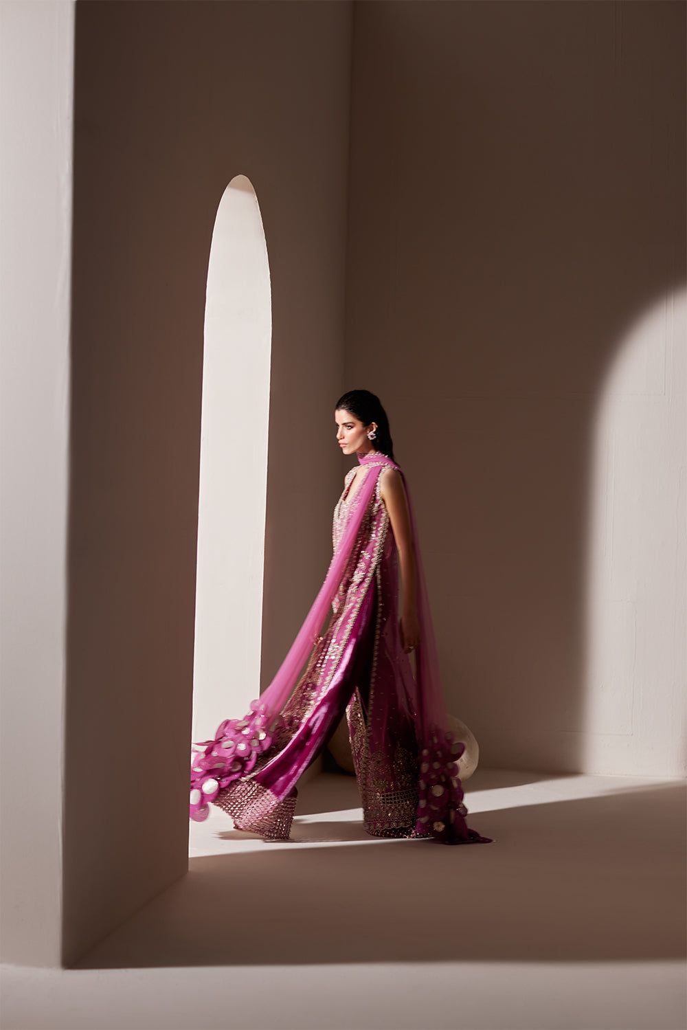 Soraya Verdant embellished formal outfit with dupatta