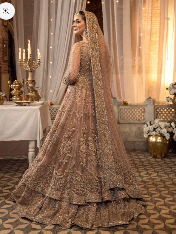 Mahra dabka resham and tilla embroidered bridal outfit