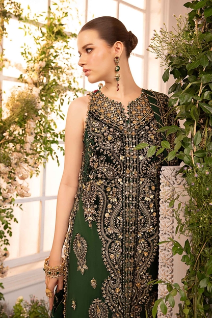 Maria.B inspired emerald green velvet formal outfit
