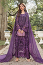 Maria.B Chiffons MPC-24-102 purple embroidered suit