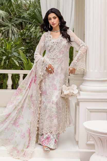 Maria.B Chiffons MPC-25-101 Off White Rose suit