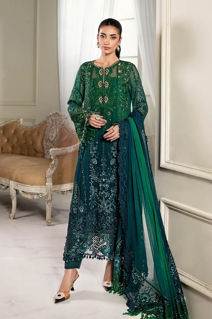 Maria.B Chiffons MPC-25-106 emerald green suit