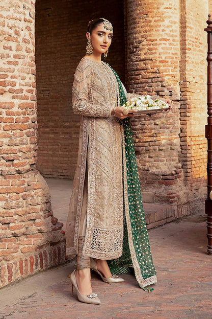 Maria.B Couture D5 1488 with green embroidered dupatta