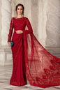 Maria.B Couture Red MC-051 embroidered saree