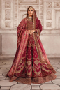 Maria.B Couture Ruzena deep maroon bridal lehenga