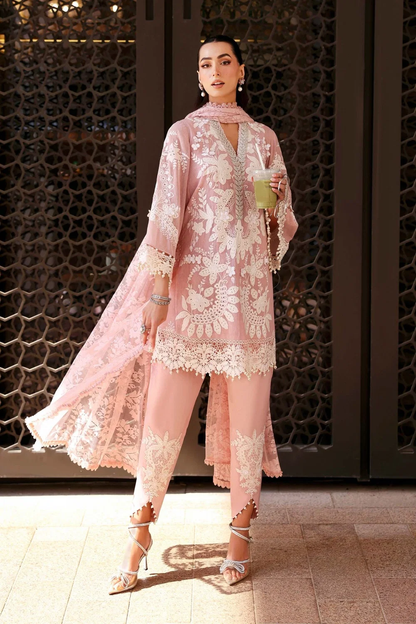 Maria.B D-2603-A pastel pink lawn suit
