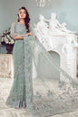 Maria.B Helene sage green embroidered saree