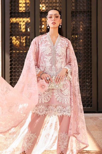 Pakistani embroidered lawn suit with dupatta