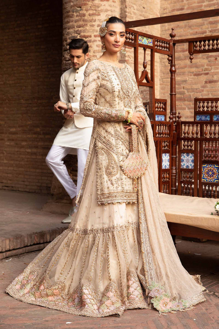 Maria.B Ishtar ivory Pakistani wedding outfit
