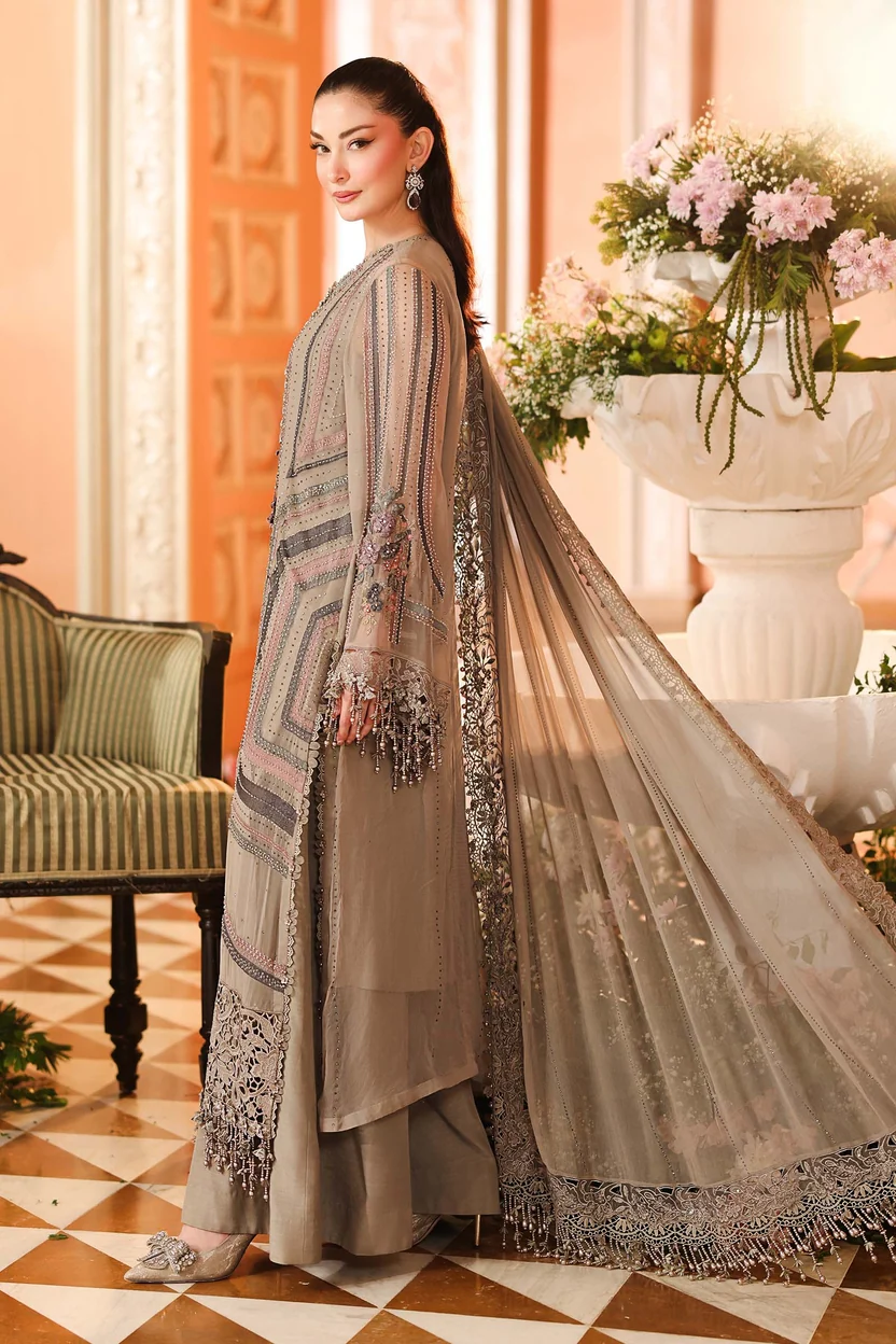 Maria.B chiffon kameez with detailed beaded neckline