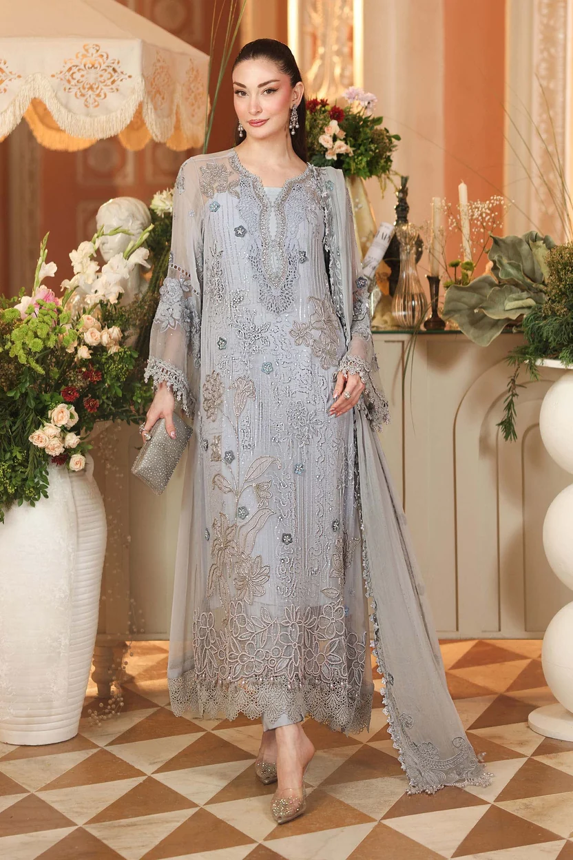 Maria.B MPC-26-206 pastel-blue embroidered chiffon 2-piece suit