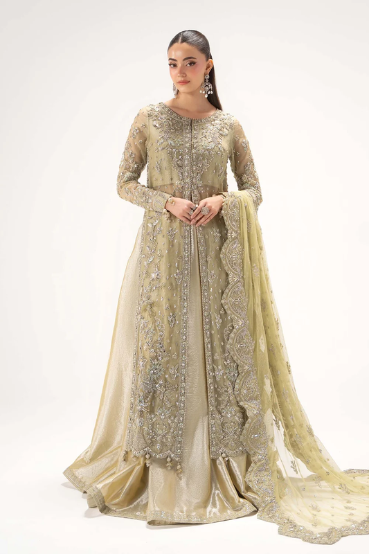 Maria.B Serelia lemon gold hand-worked formal ensemble