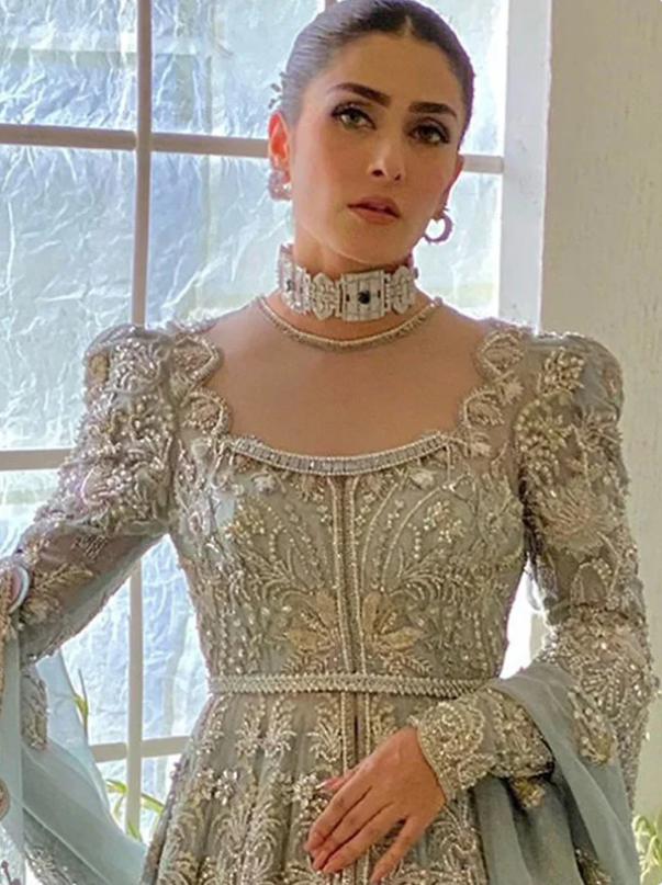 Medea hand embellished net bridal dress