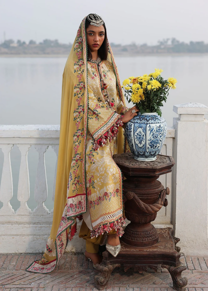 Hussain Rehar inspired Ochre lawn outfit