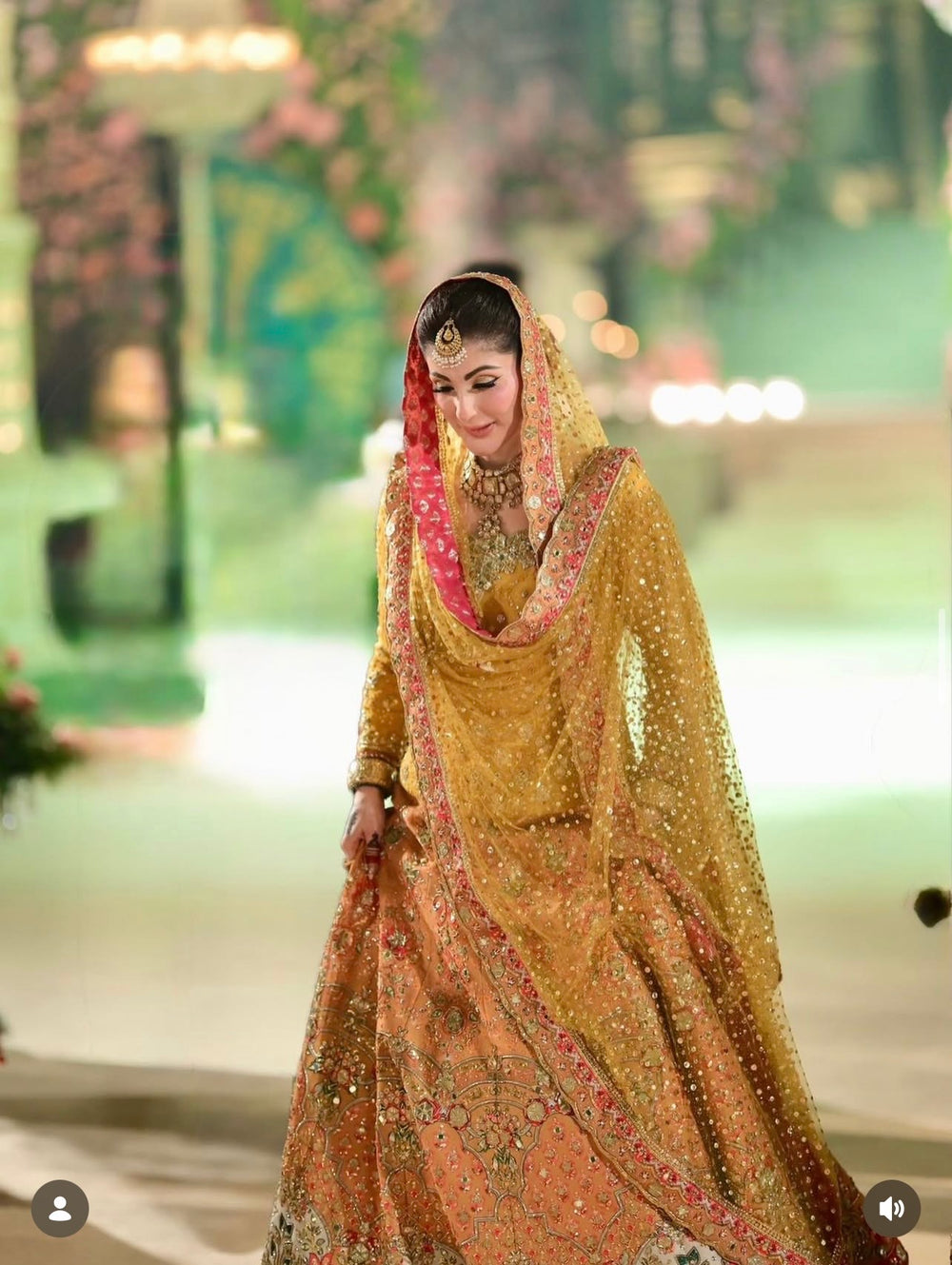 NAB-22-110 hand embellished yellow lehenga