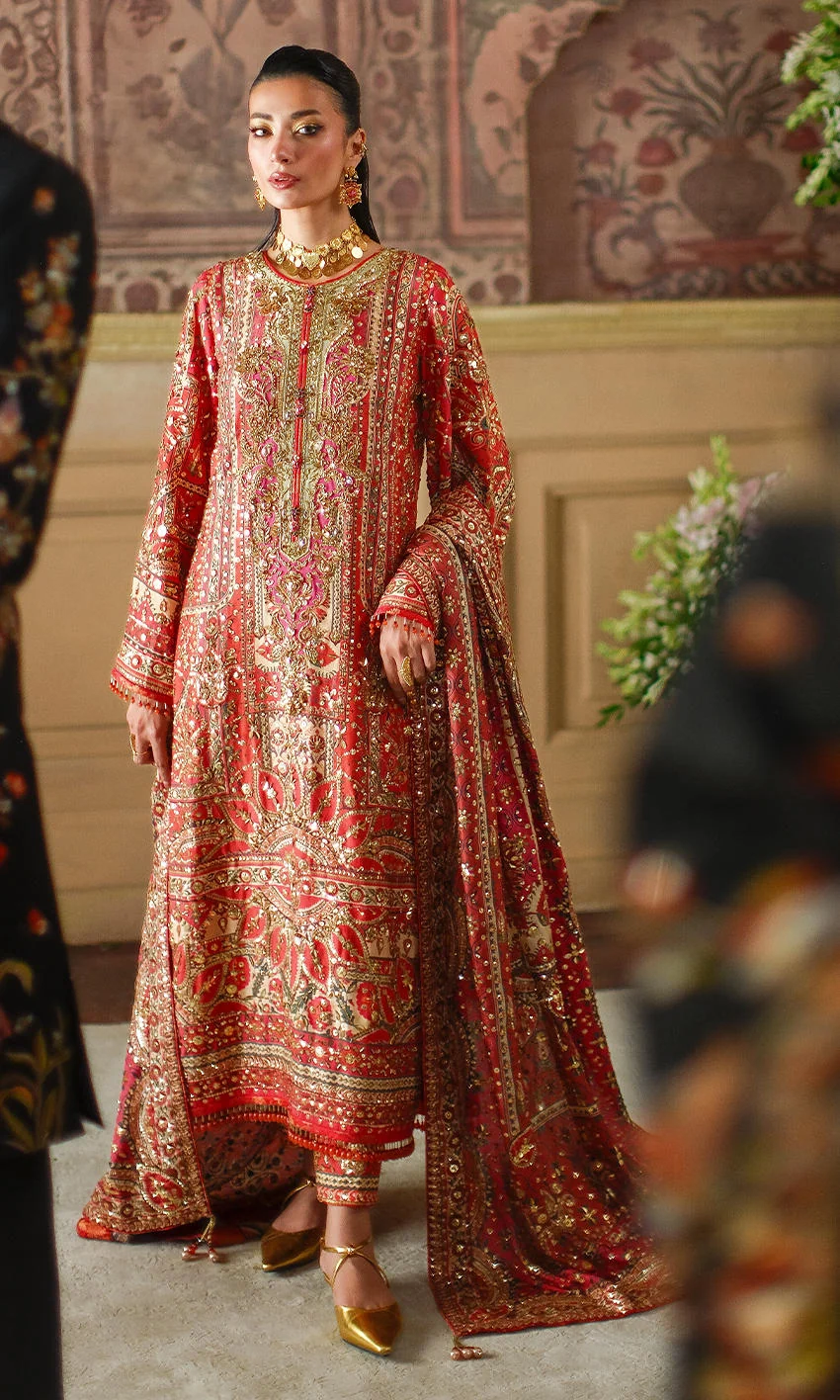 Nomi Ansari Crimson Tale crimson red formal ensemble