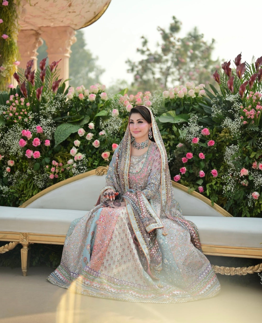 Nomi Ansari inspired Maryam Nawaz pastel outfit