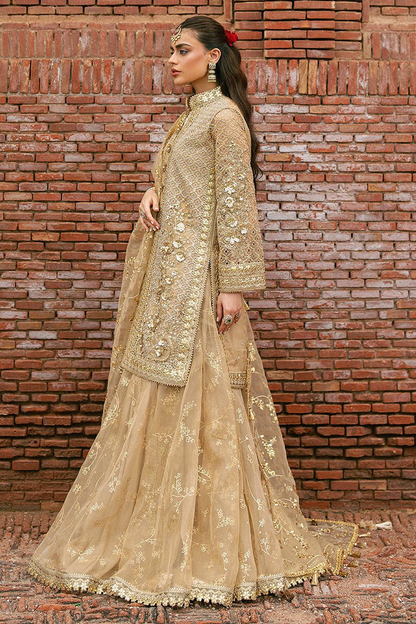 Roshni embroidered Pakistani formal wear with hand embellishments