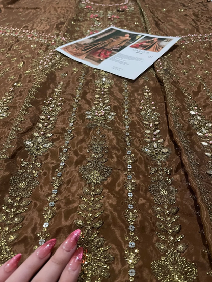 Bronze designer inspired 3 piece suit