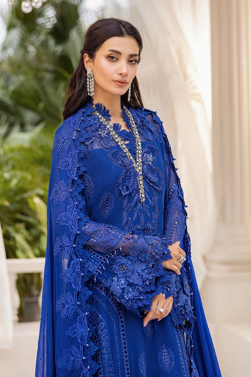 Cobalt blue designer inspired 3 piece suit