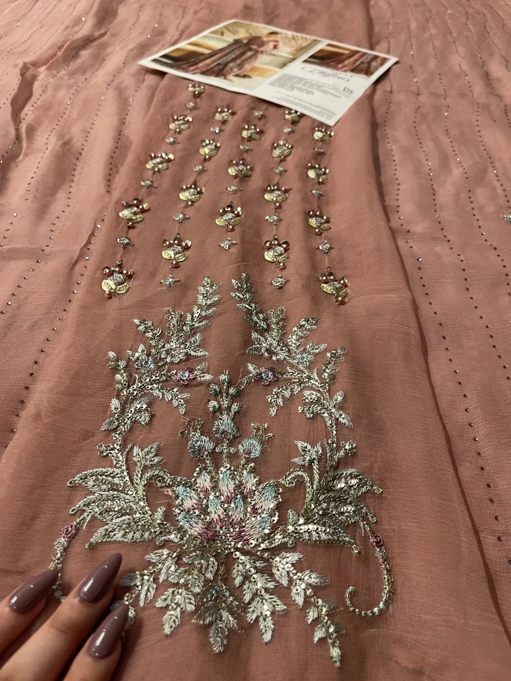 Tea pink designer inspired 3 piece suit