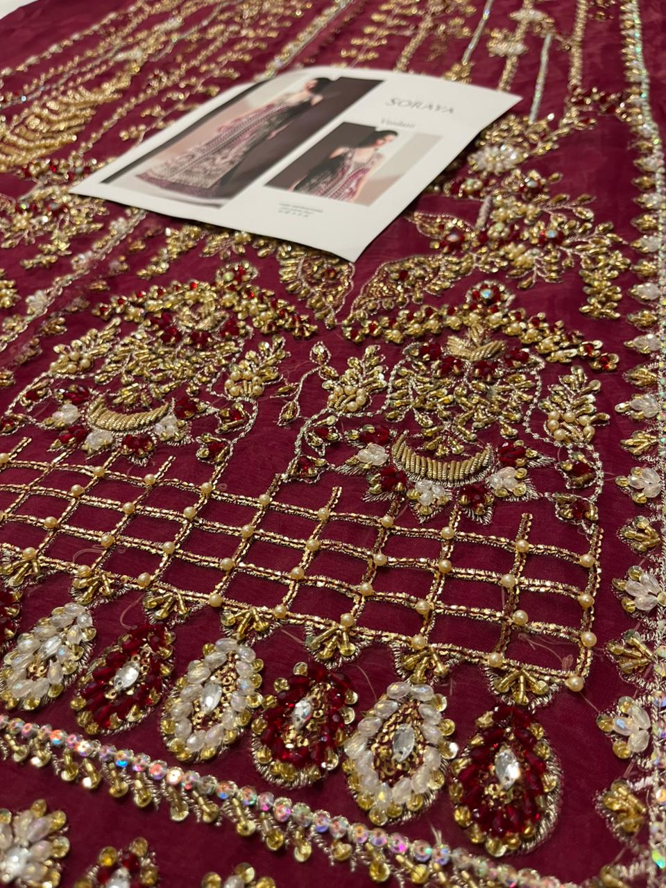 Purple Pakistani 3 piece embroidered suit