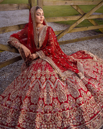 Raeni heavily embellished bridal lehenga