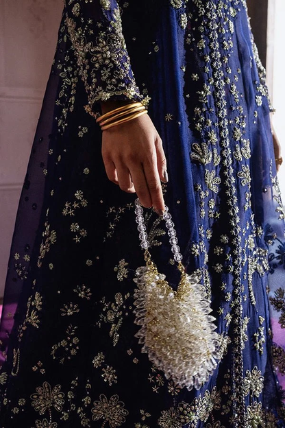 Rishaal embroidered net dupatta and lehenga