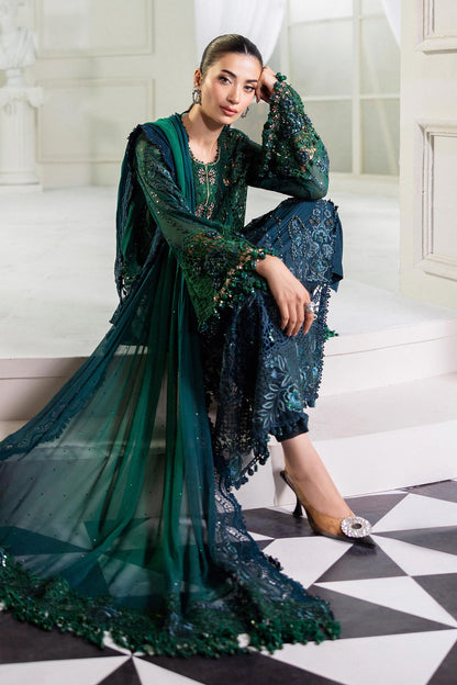 Maria.B Chiffons MPC-25-106 (Emerald Green To Teal)