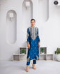 Waqar Asgar blue bridal chiffon collection