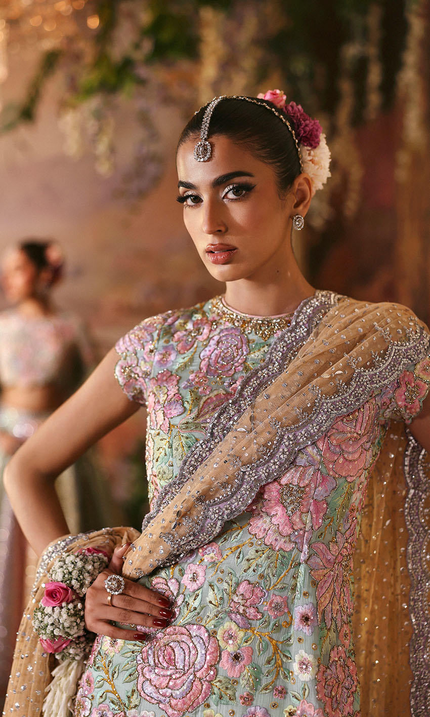 Nomi Ansari inspired pastel wedding ensemble