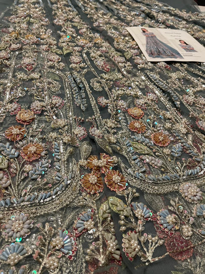 Ahmad Sultan inspired sequin embroidered outfit