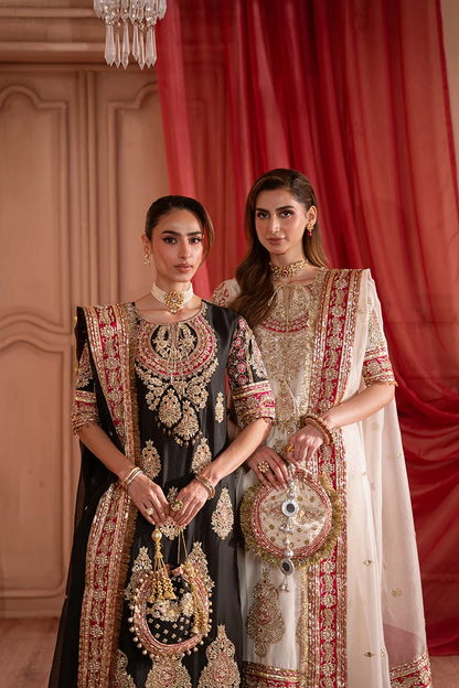 Sara Zara Solara deep red and gold embroidered dupatta