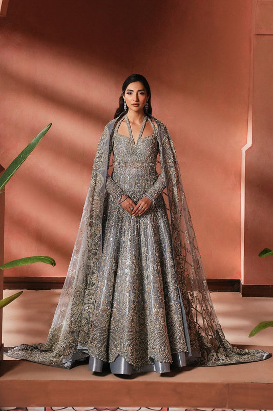 Soraya Anne silver grey embroidered formal outfit