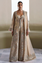 Soraya Aurene beige embroidered formal outfit