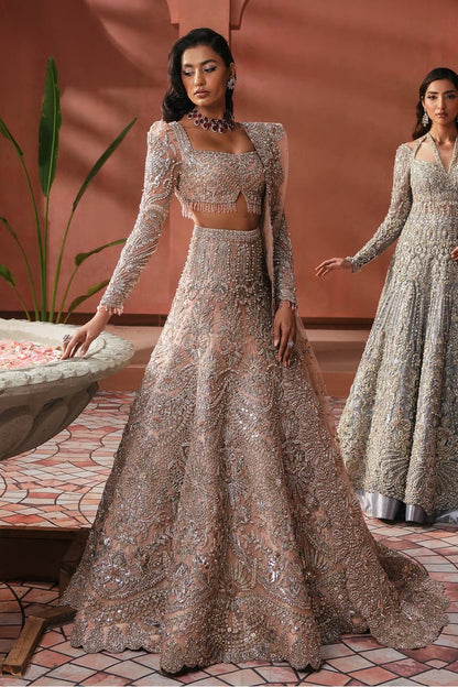 Soraya Catherine champagne Pakistani bridal dress