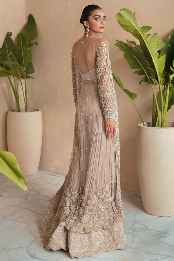 Front view of Soraya Dahlia floor-length Pakistani formal dress