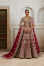 Soraya Darohi Bridals 2026 Diyar deep red bridal lehenga set