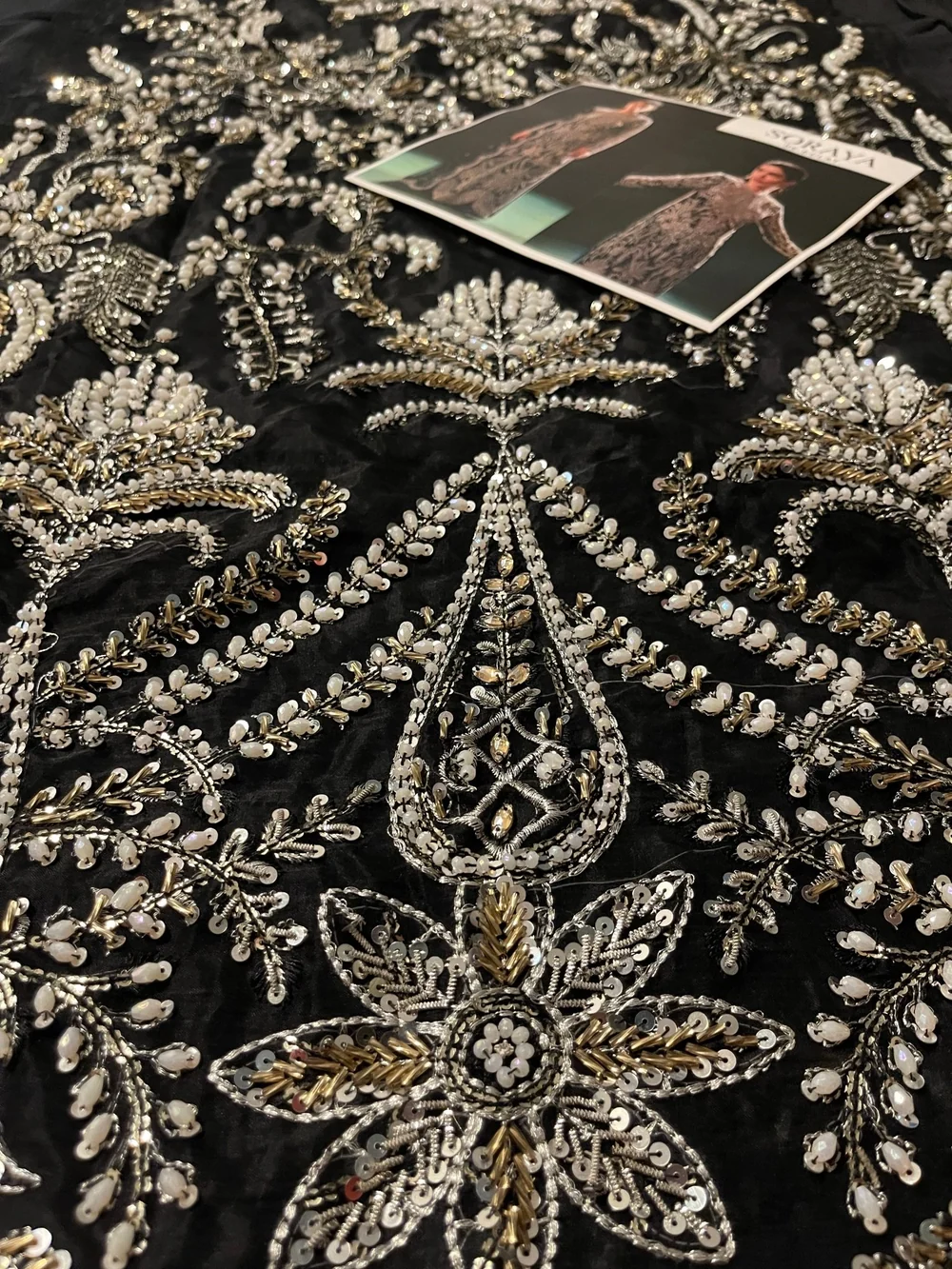 Soraya Eclat black and gold Pakistani formal dress